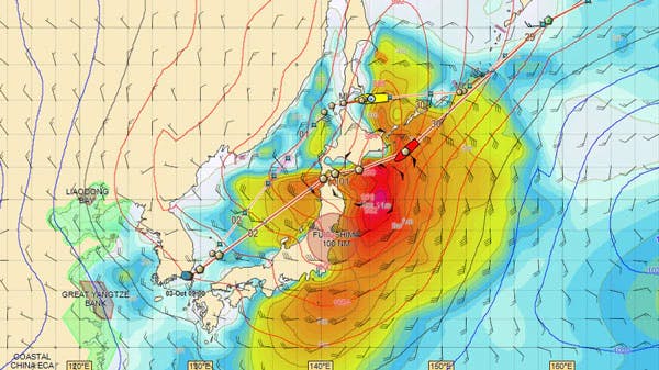 north of Hokkaido and avoid the typhoon