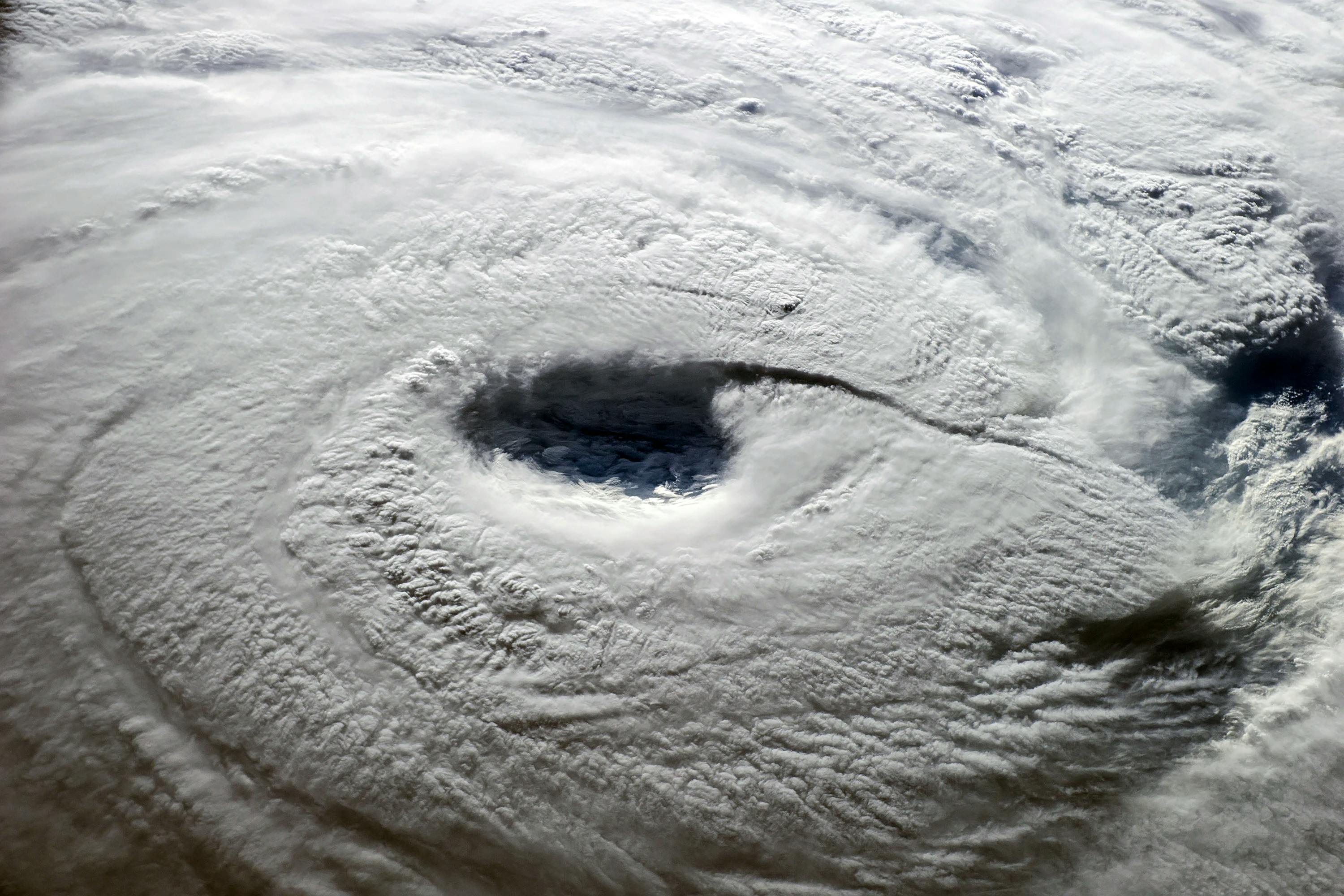 Typhoon over the earth